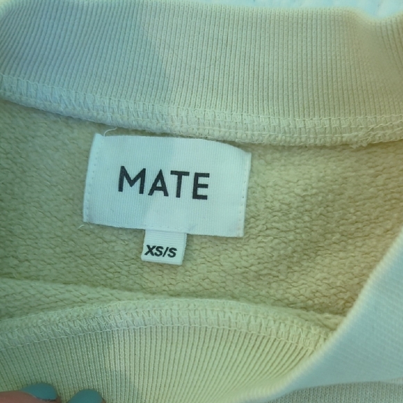 MATE the Label Cream Sweatshirt with Green Print - Picture 3 of 3